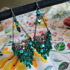 Fashion Sequin Chandelier Earrings